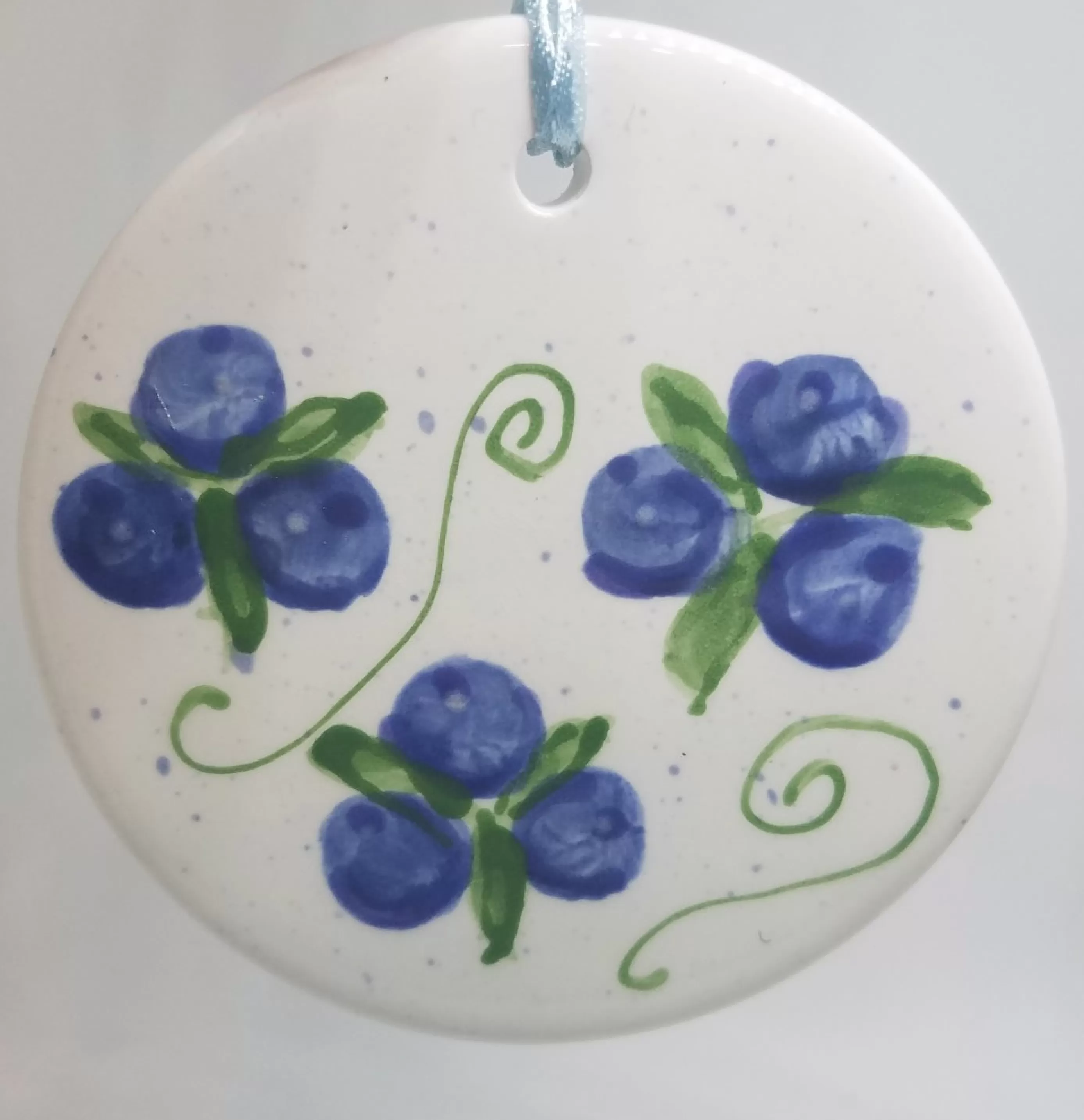 Christmas Vacation Ceramic Ornaments<Blueberry Ceramic Flat Disc Ornament