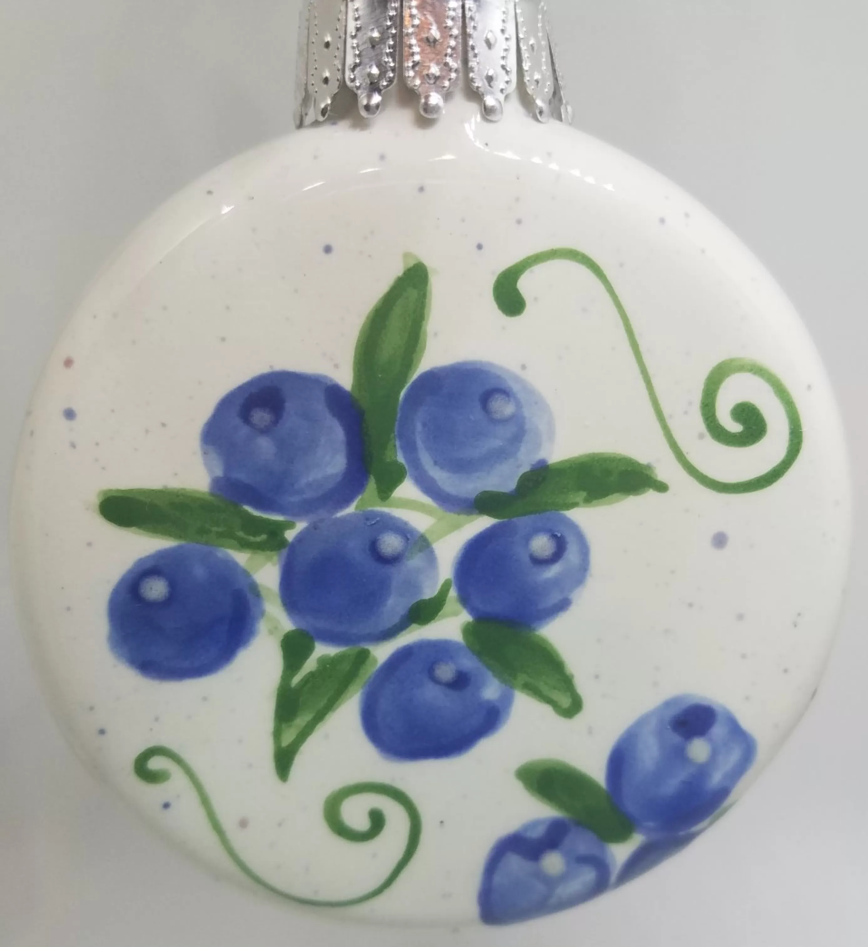 Christmas Vacation Ceramic Ornaments<Blueberry Ceramic Flat Round Ornament