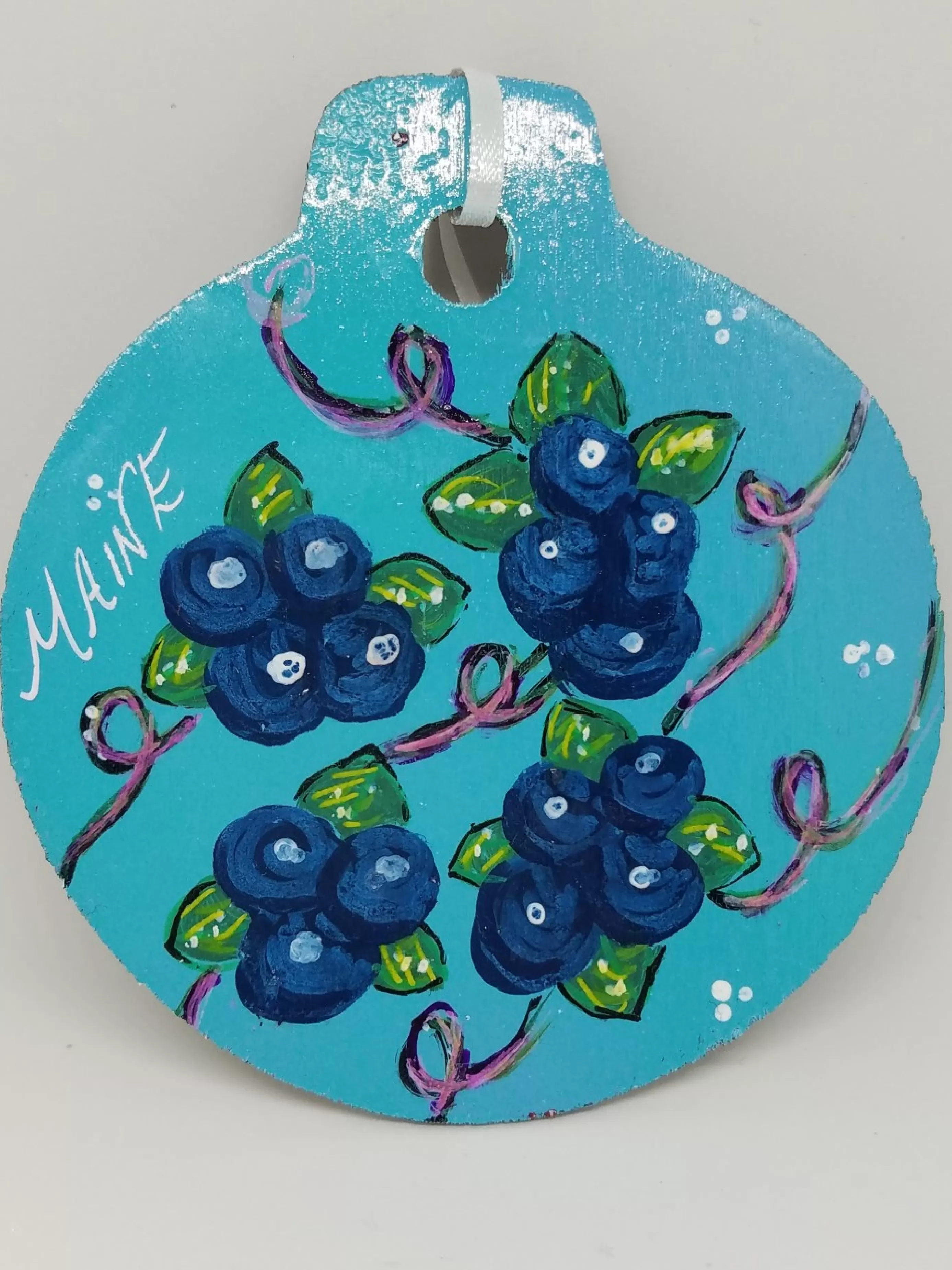 Christmas Vacation Ornaments<Blueberry Painted Wood Ornament