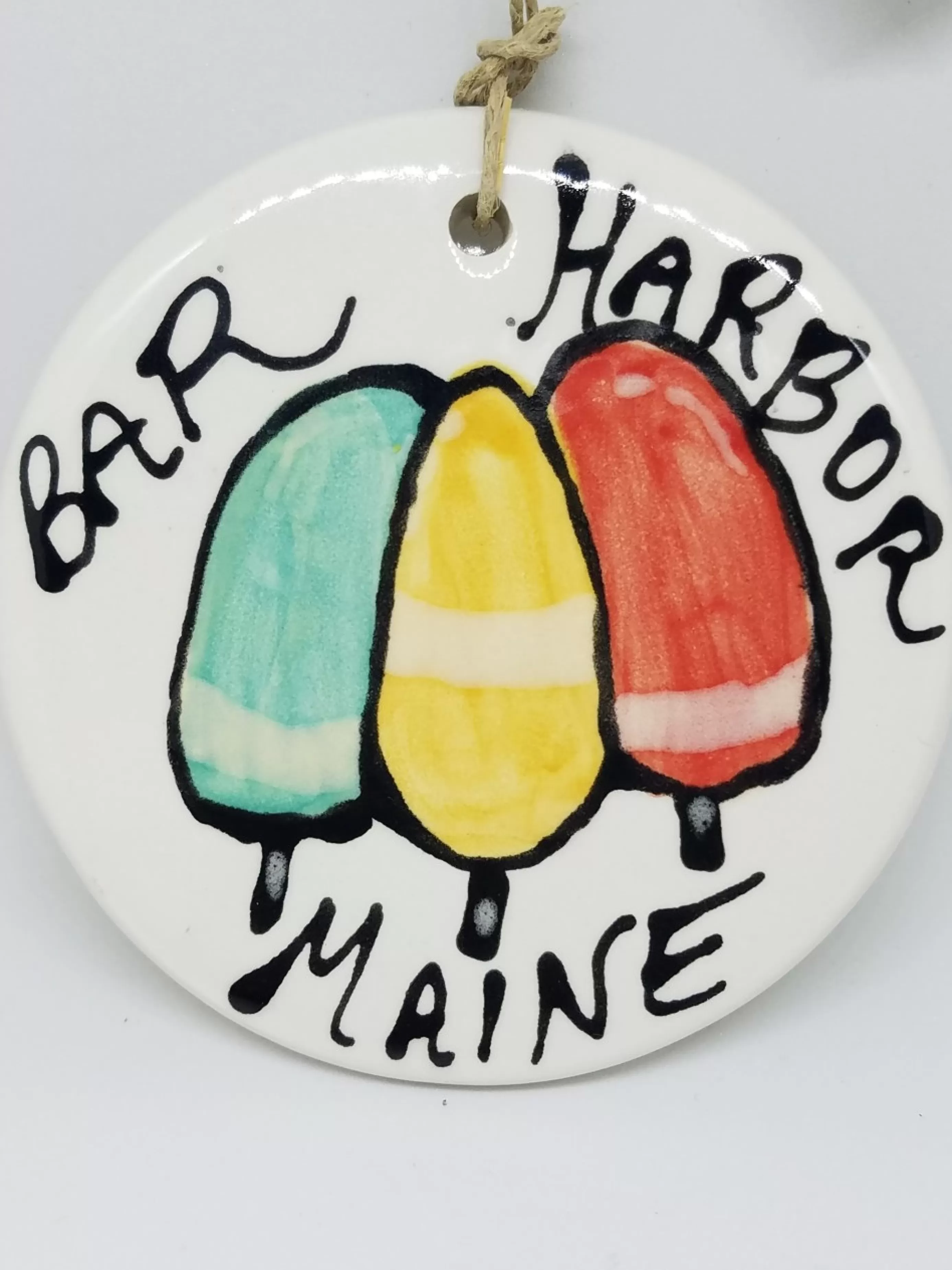 Christmas Vacation Buoys<Buoys On Disc Ceramic Ornament