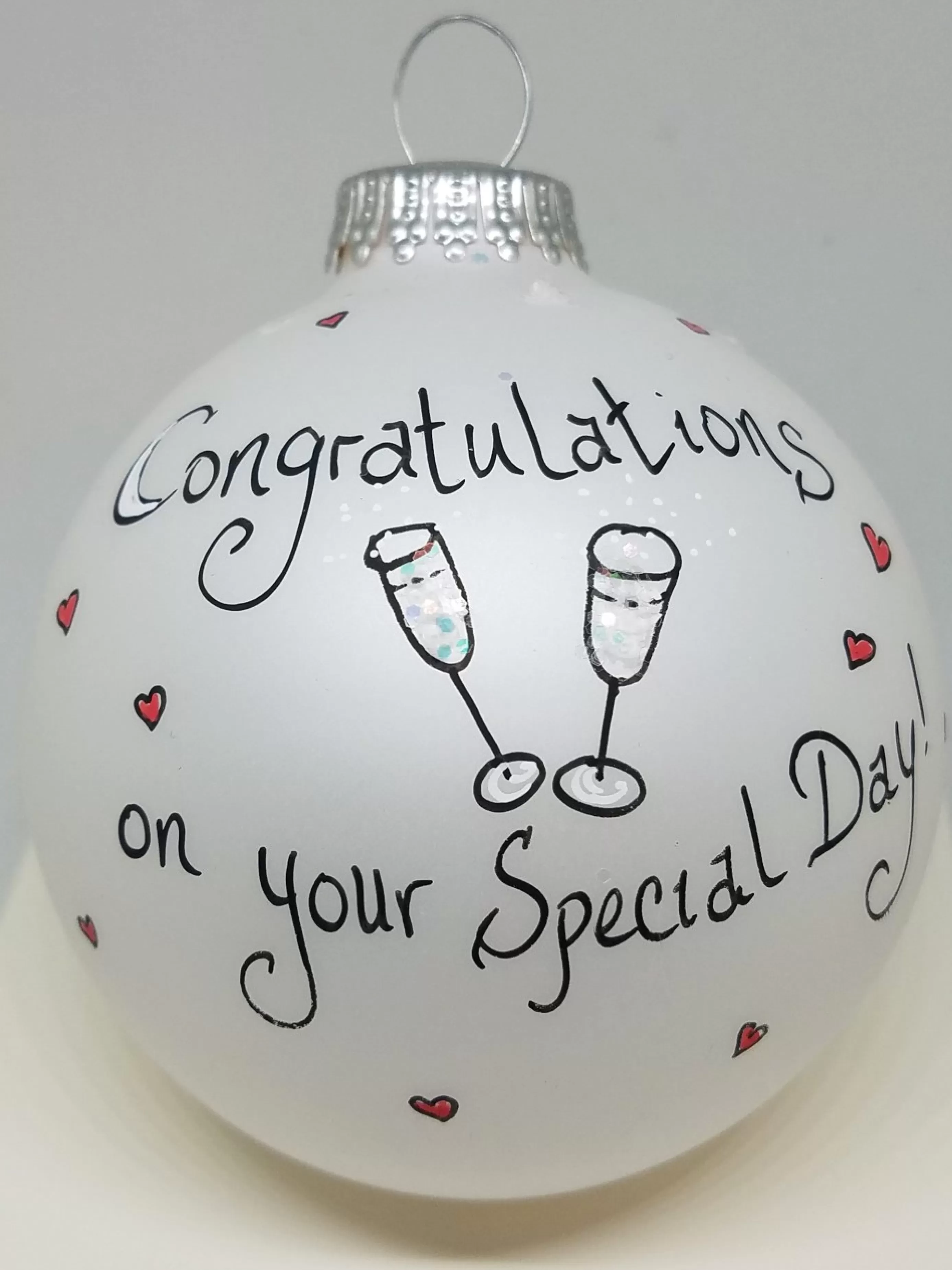 Christmas Vacation Heartfelt Celebrations Glass<Congratulations On Your Special Day Heartfelt Glass Ornament