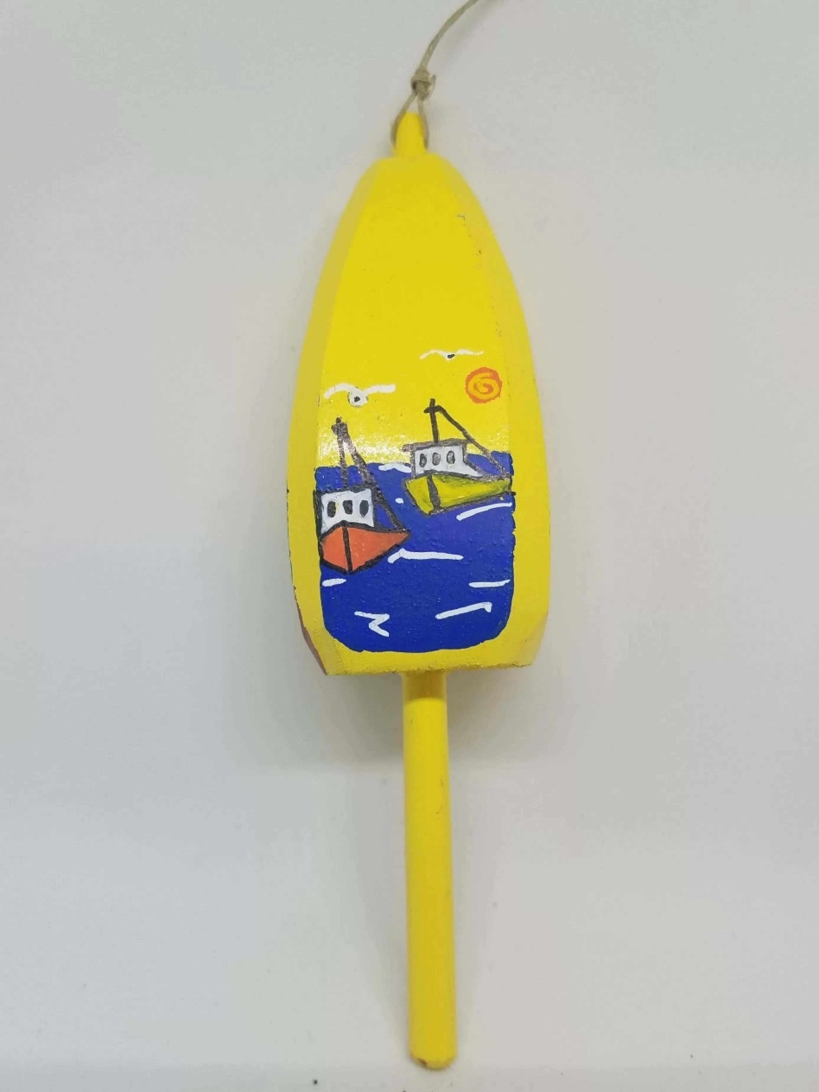 Christmas Vacation Buoys<Lobster Boats On Yellow Buoy Ornament