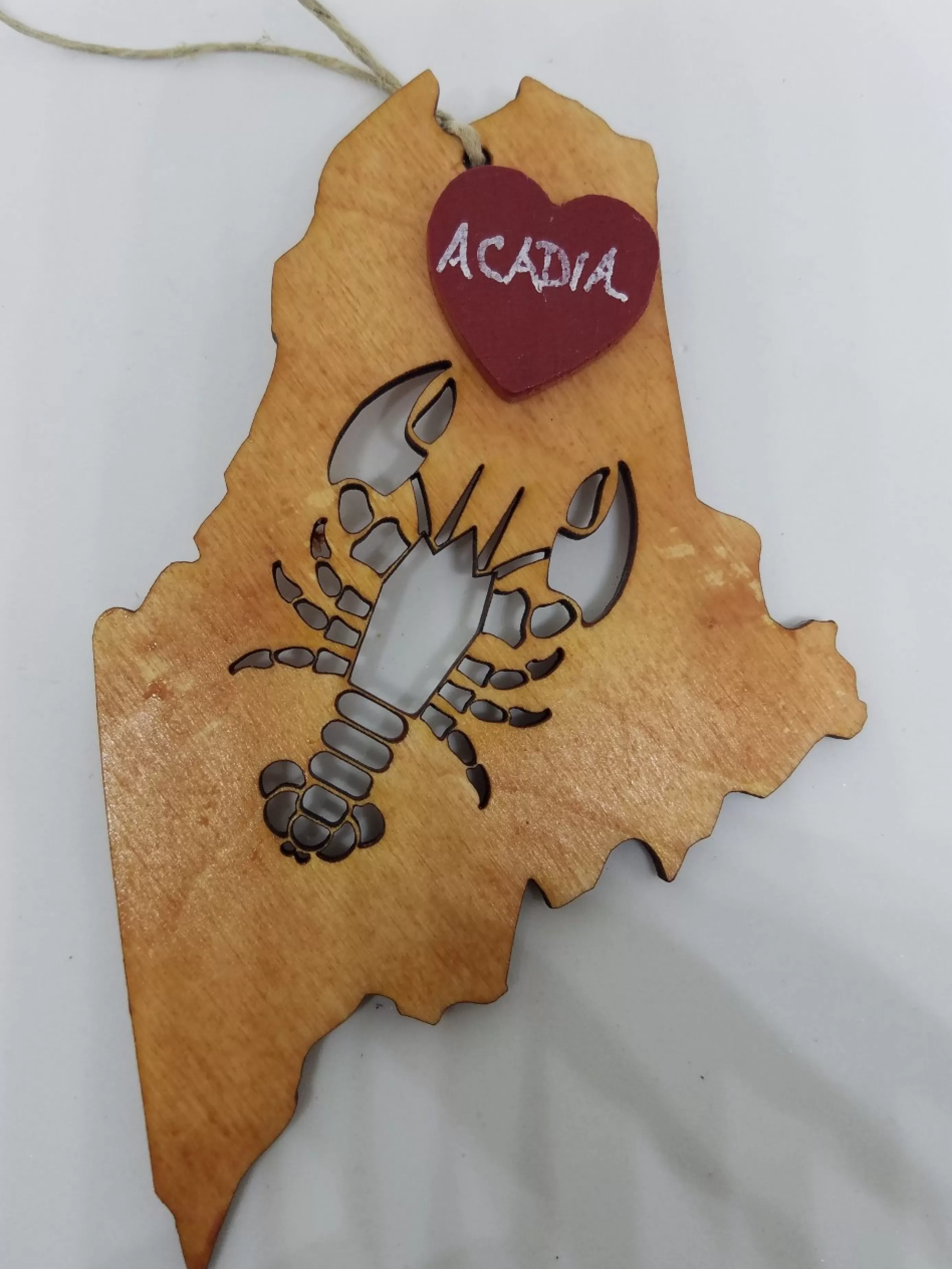 Christmas Vacation Ornaments<Lobster Maine State Wood Ornament