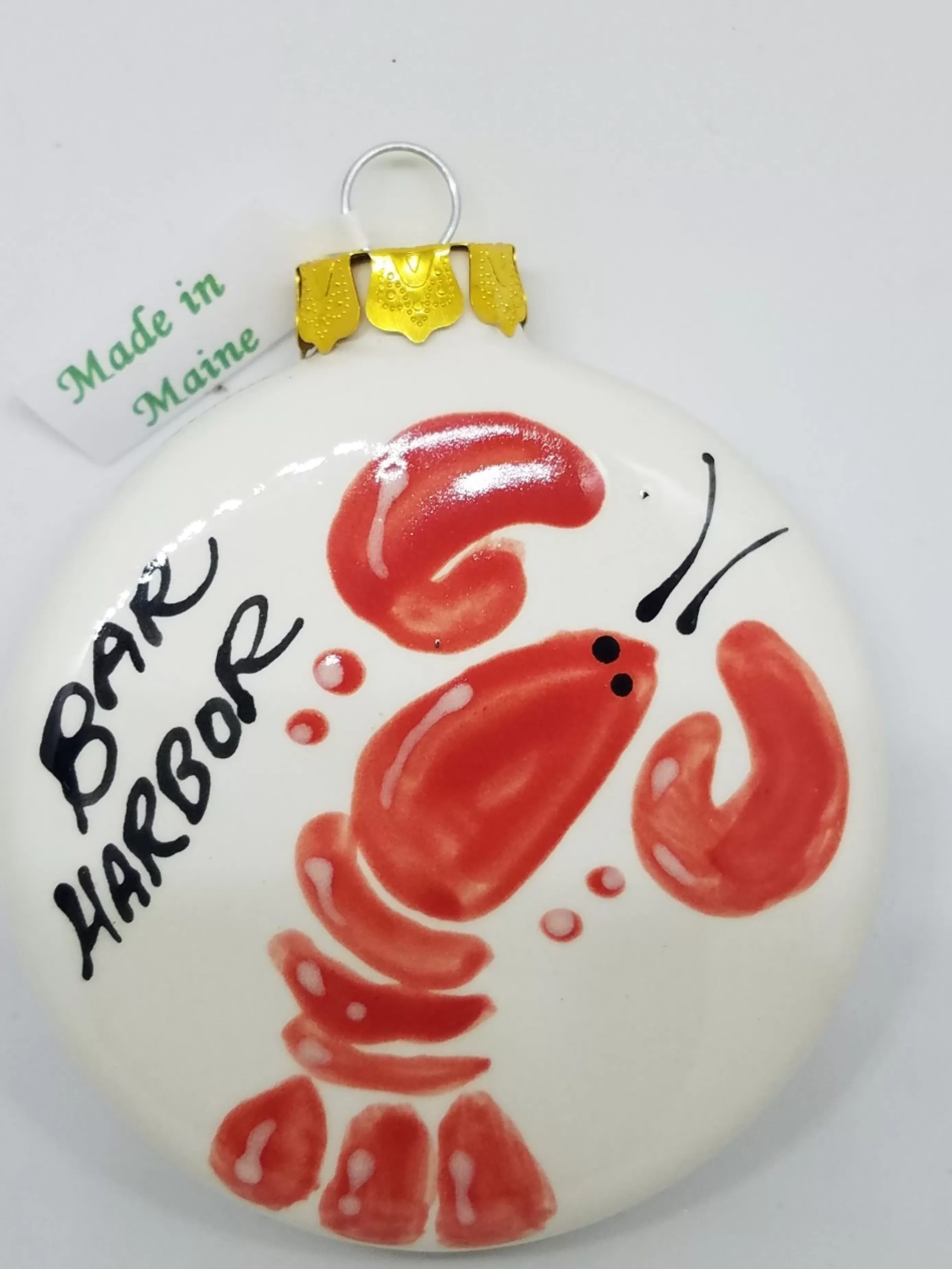 Christmas Vacation Ceramic Ornaments<Lobster On Ceramic Round Ornament