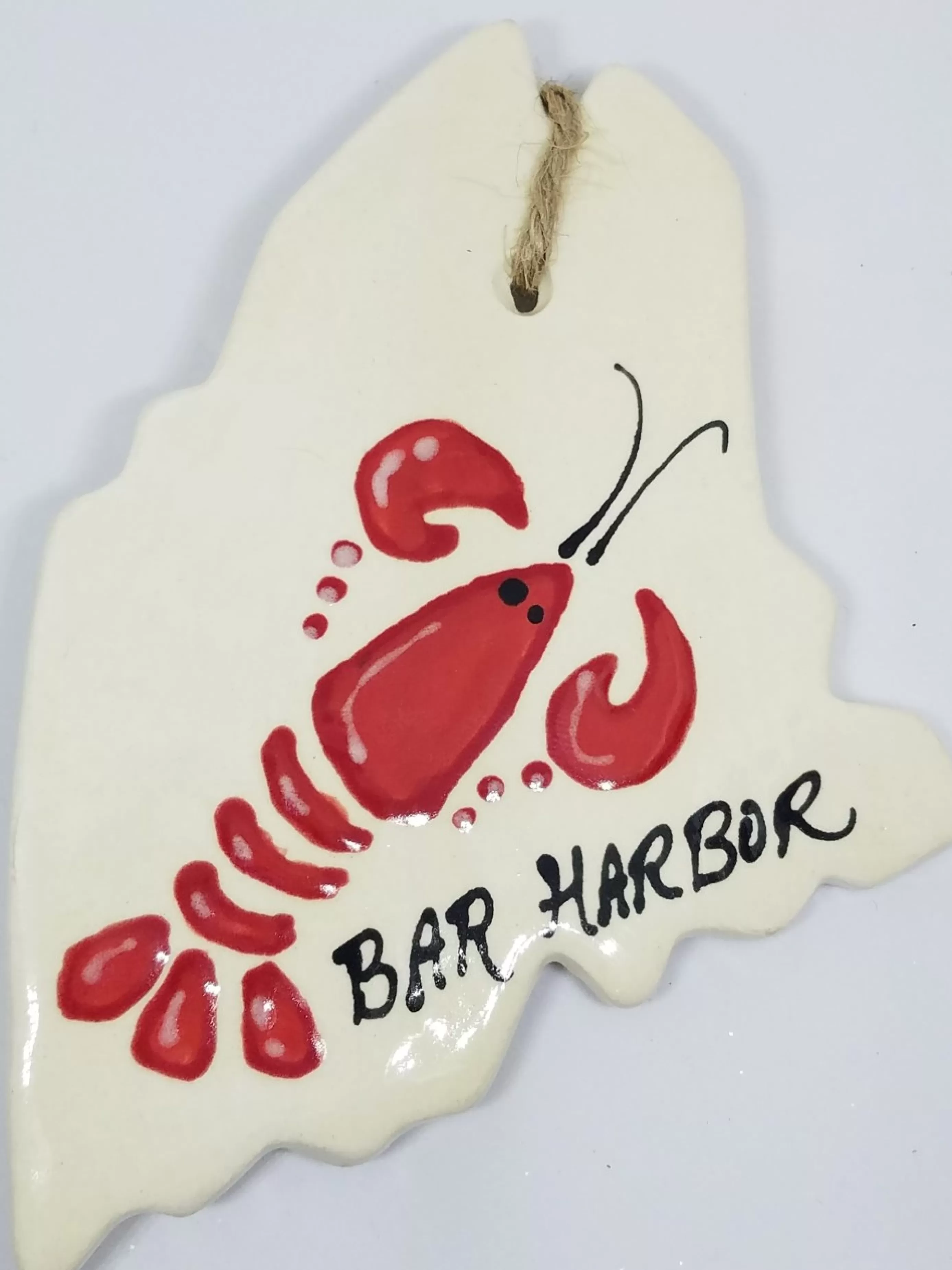 Christmas Vacation Ceramic Ornaments<Lobster On Maine State Ceramic Ornament