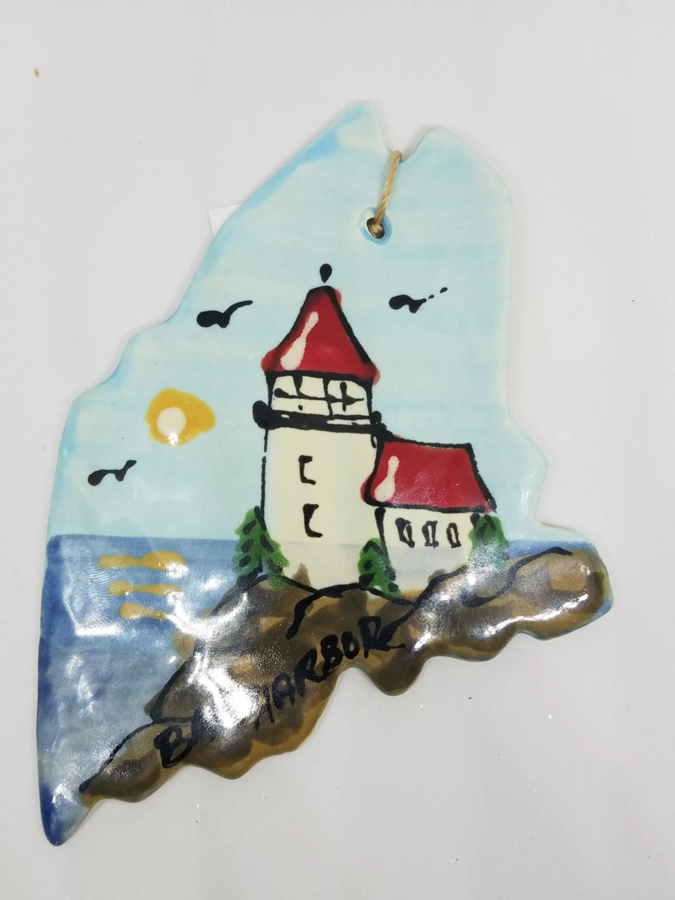 Christmas Vacation Ceramic Ornaments<Maine Ornament With Lighthouse