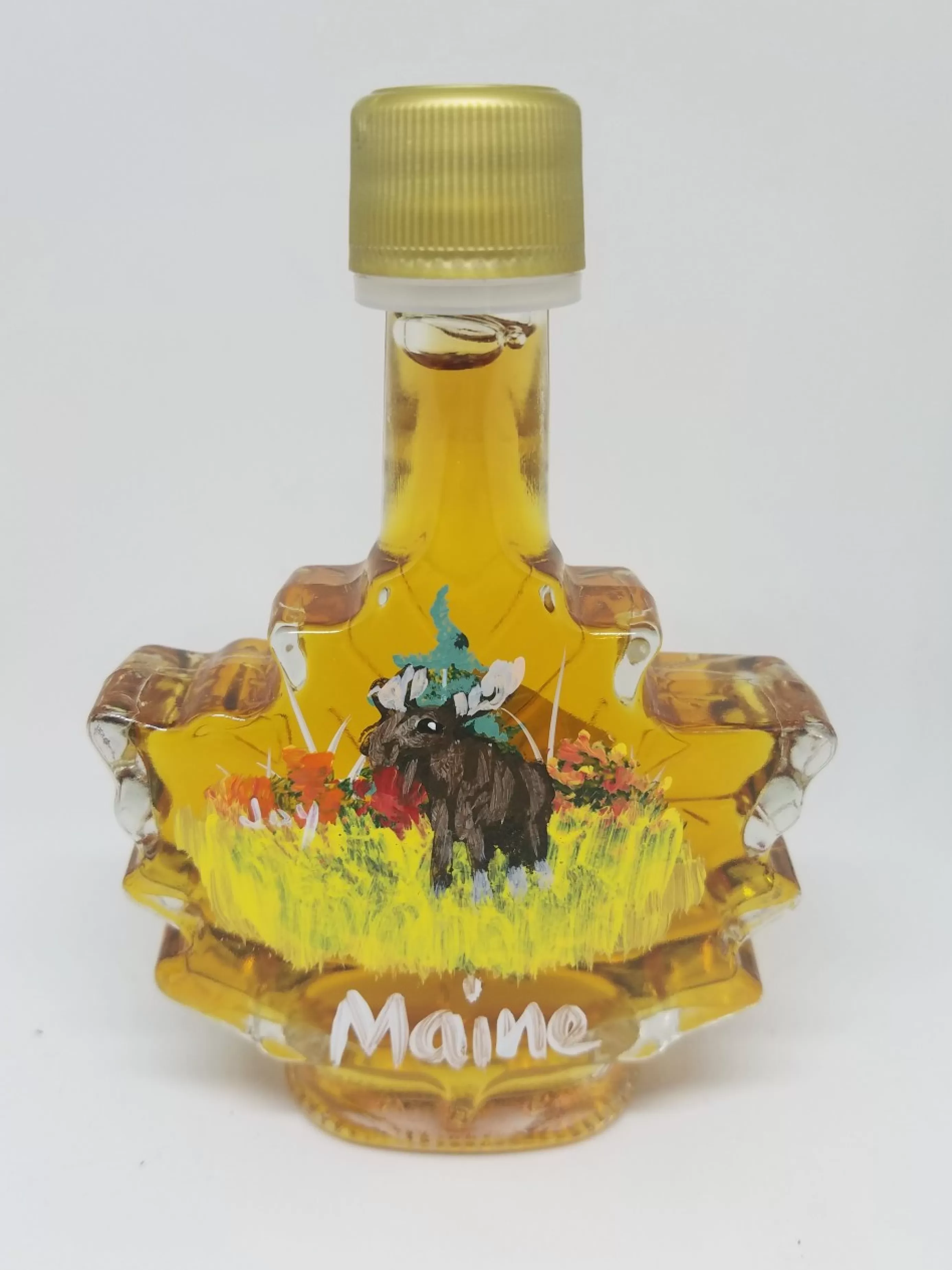 Christmas Vacation Sweet Treats<Maple Syrup With Moose Painted Glass 1.7 Oz