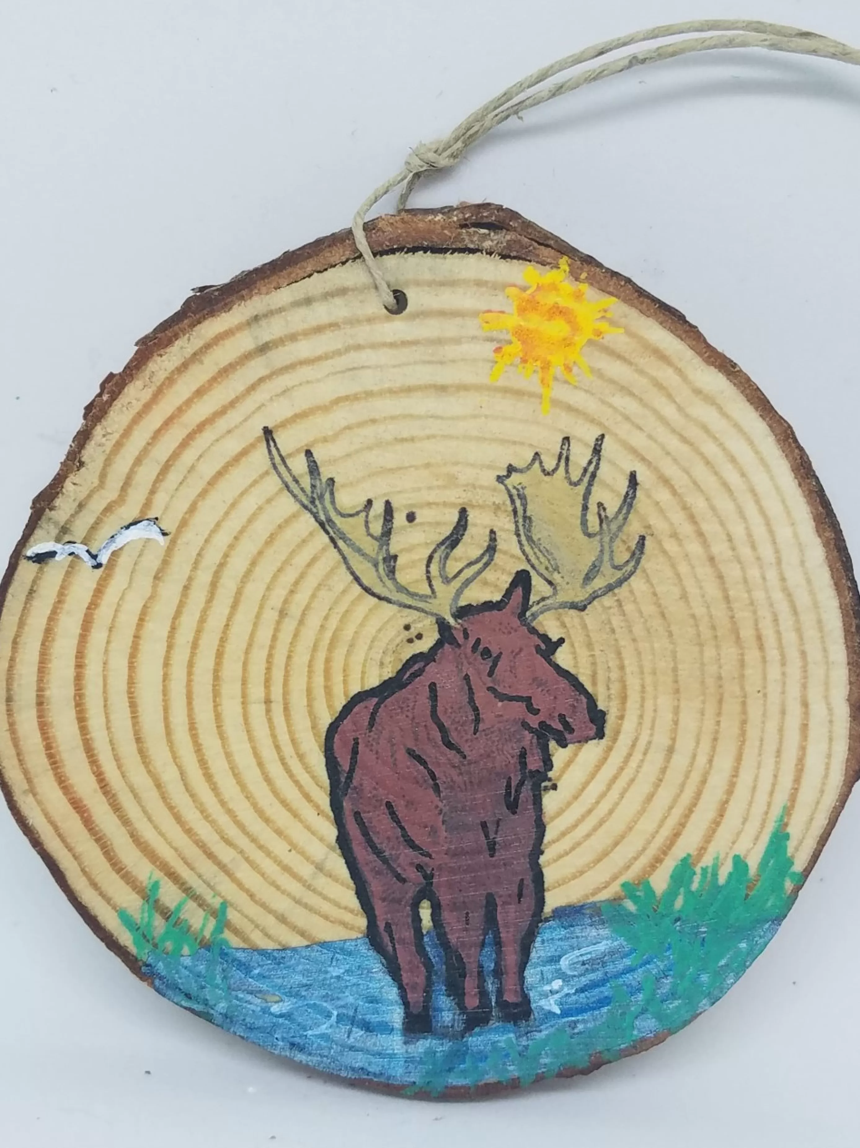 Christmas Vacation Ornaments<Moose In Clearing Wood Ornament