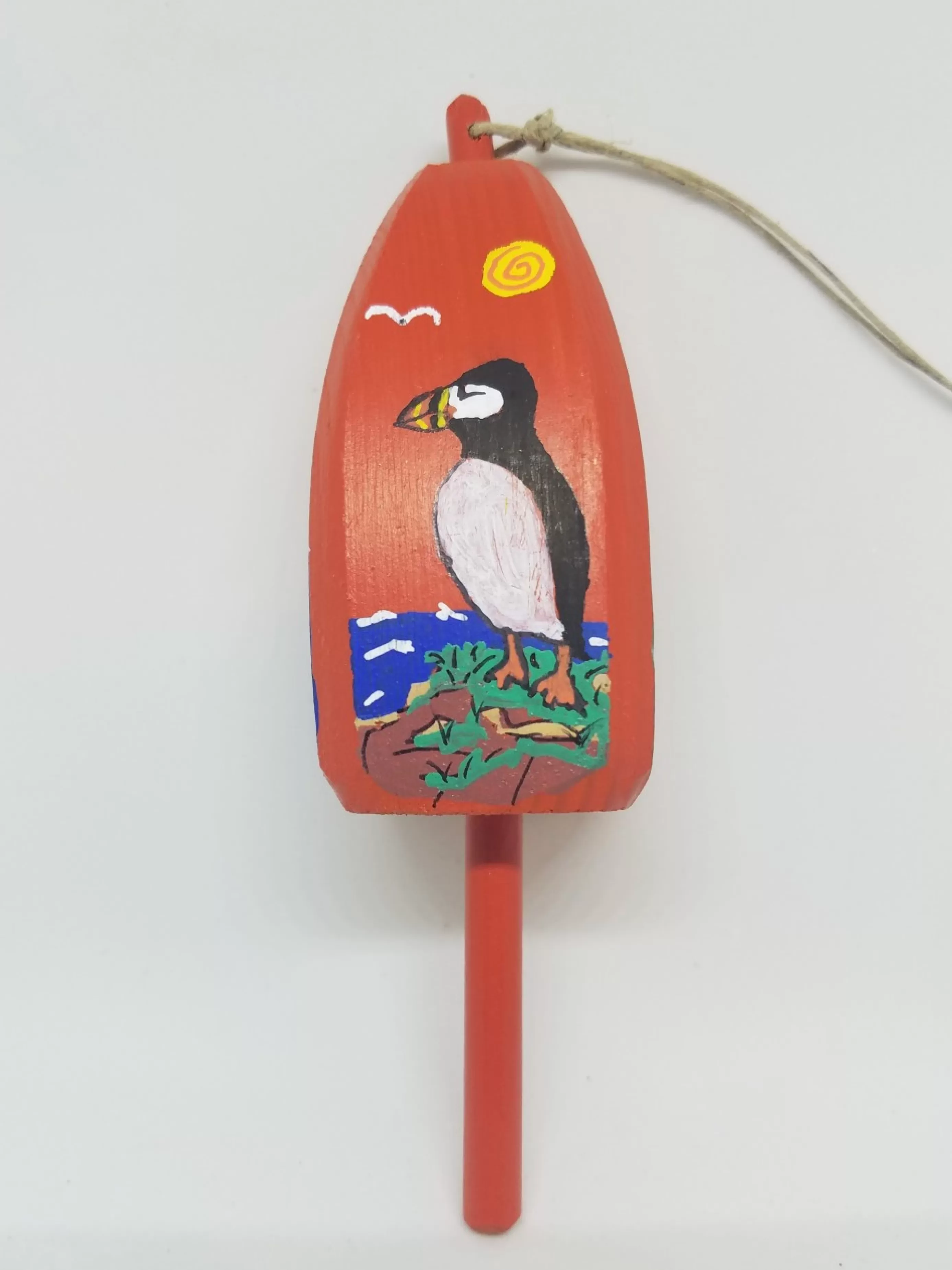 Christmas Vacation Buoys<Puffin On Orange Buoy Ornament