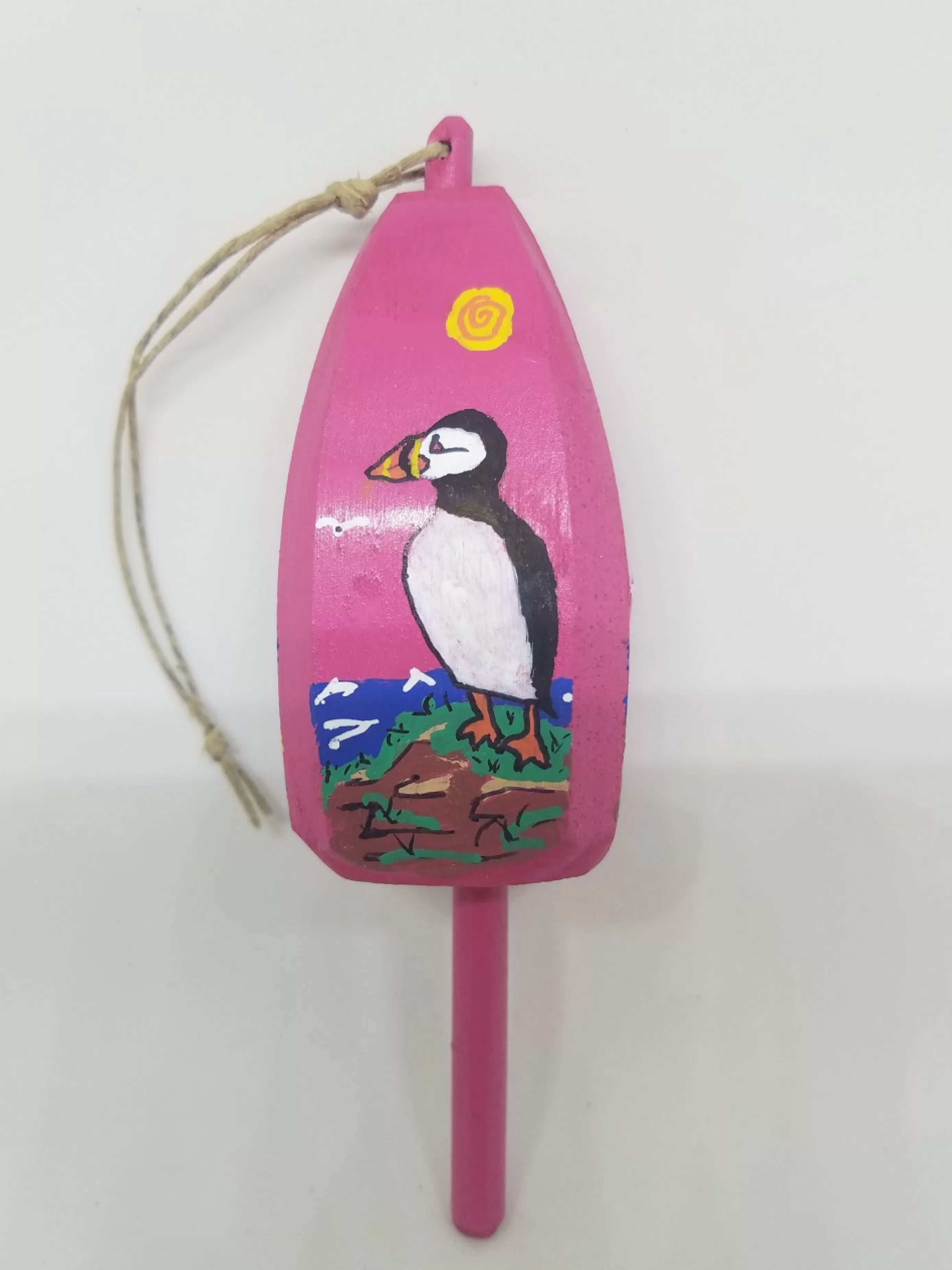 Christmas Vacation Buoys<Puffin On Pink Buoy Ornament