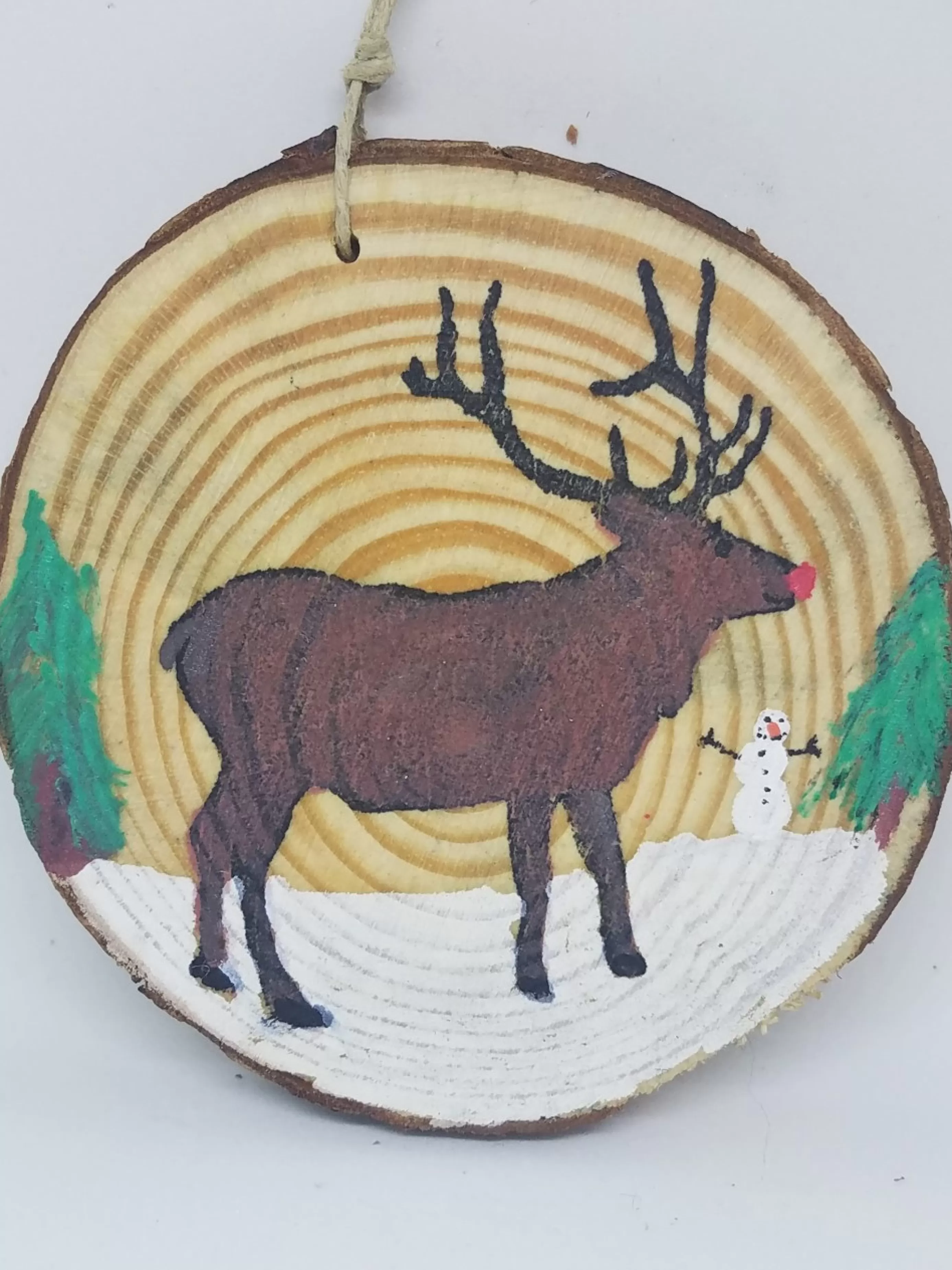 Christmas Vacation Christmas And Holiday<Rudolph Red Nosed Reindeer With Snowman Wood Ornament