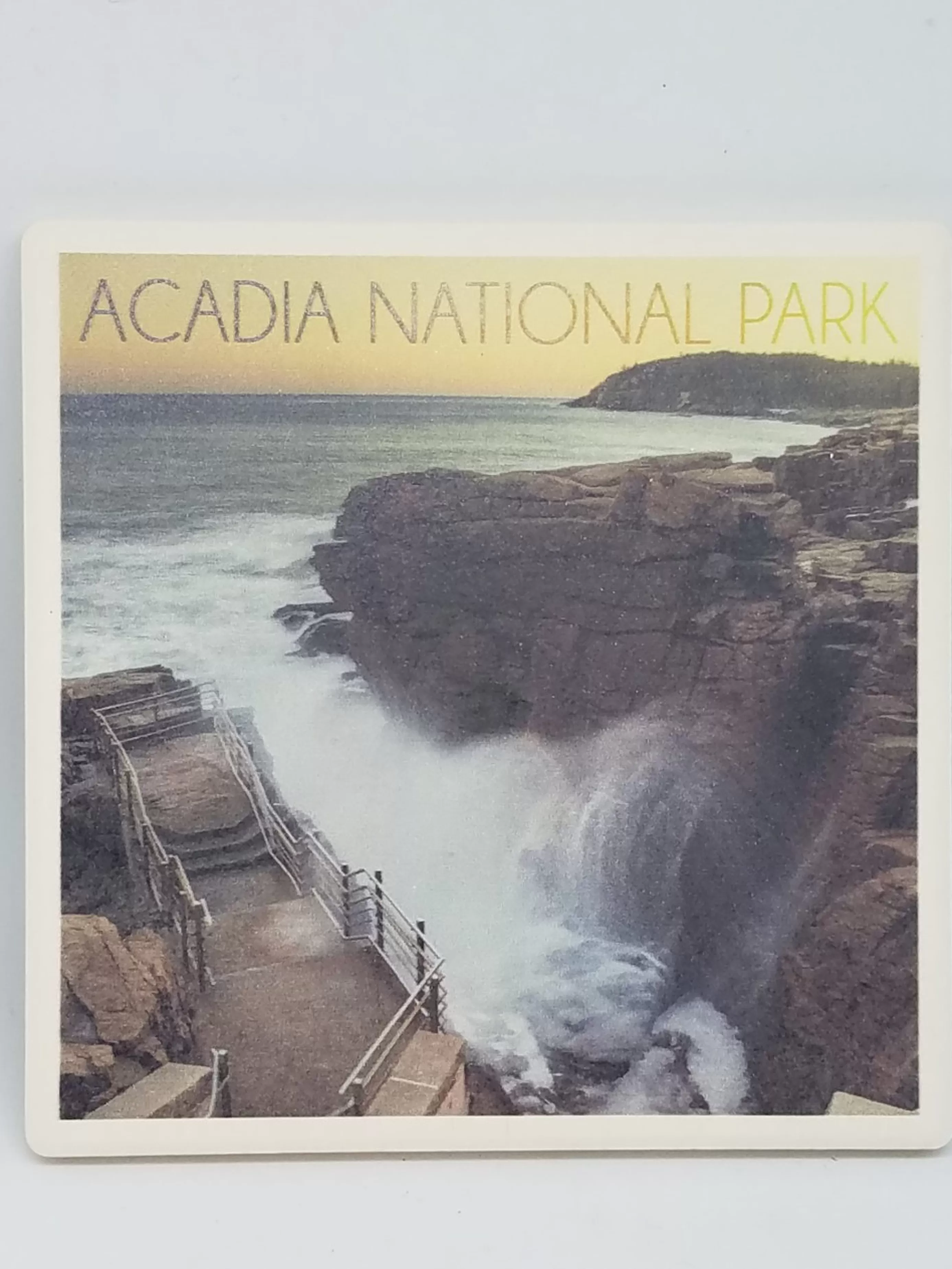 Christmas Vacation Coasters<Sunset Thunderhole Acadia Coaster